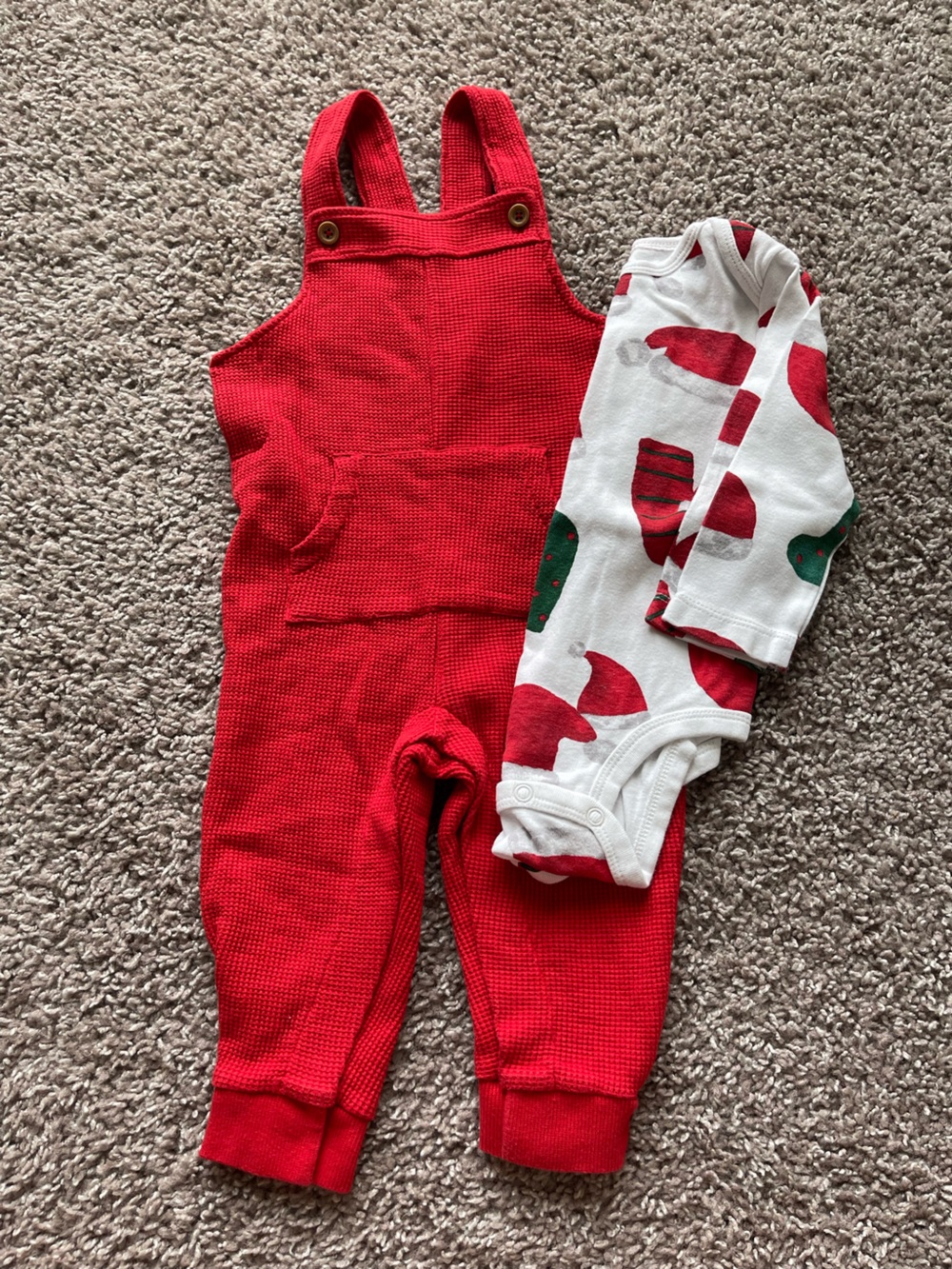 💥 Mix & Match - 5 for $25 💥 Carter's Bright Red Waffle-Knit Baby Top